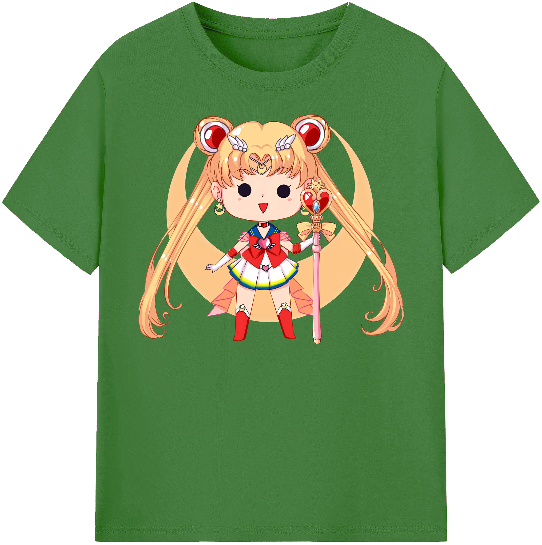 （画像用） 美少女戦士セーラームーン 月野 うさぎ つきの うさぎ Sailor Moon Tsukino Usagi レディースカジュアルプリントTシャツ（綿100％）